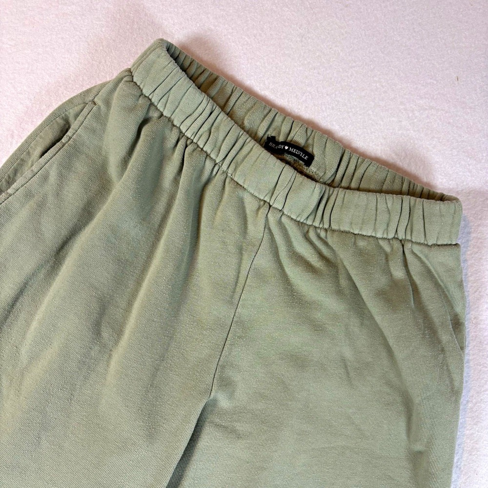 Brandy Melville Light Green Fleece Jogger One Size Sweat Pants Lounge Soft